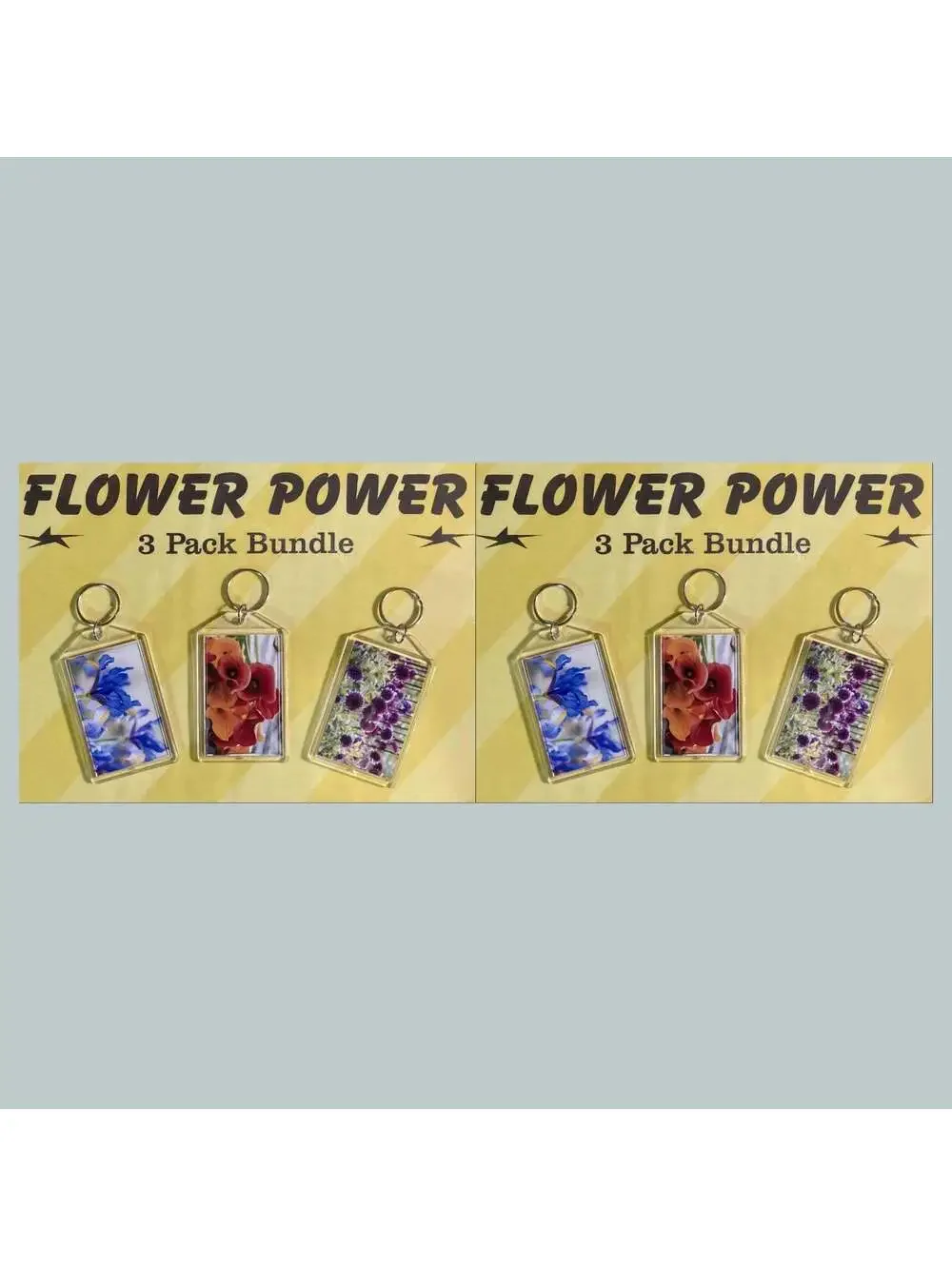3686B Threefer Bundle Dutch Iris/Calla Lily/Dahlia Acrylic Keychain Flower Lover